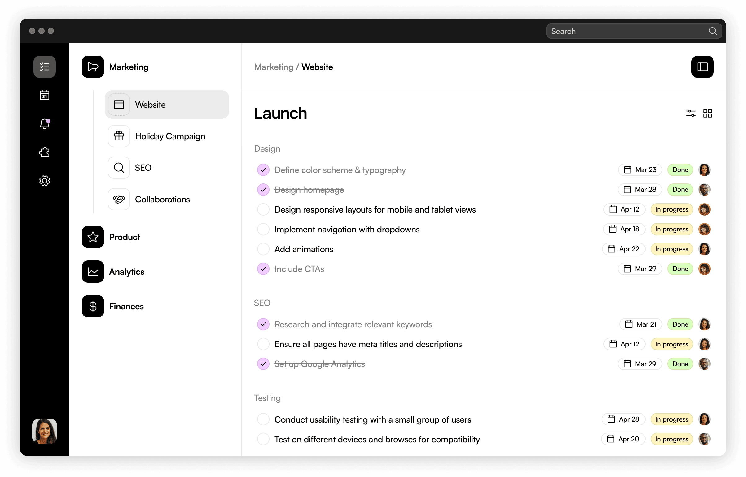 Blue Crystal Lab Dashboard